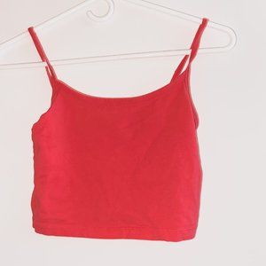 Forever 21 Salmon Pink Crop Top Tank Top